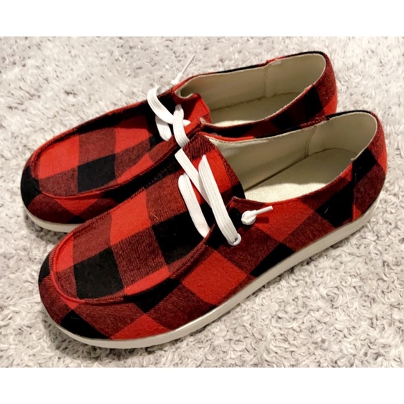 SHEIN Shoes Buffalo Plaid Hey Dude Lookalike Shein Poshmark